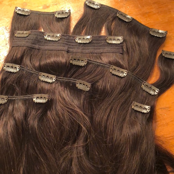 COPY - Chocolate brown 16” extensions  (real hair) - Picture 3 of 5